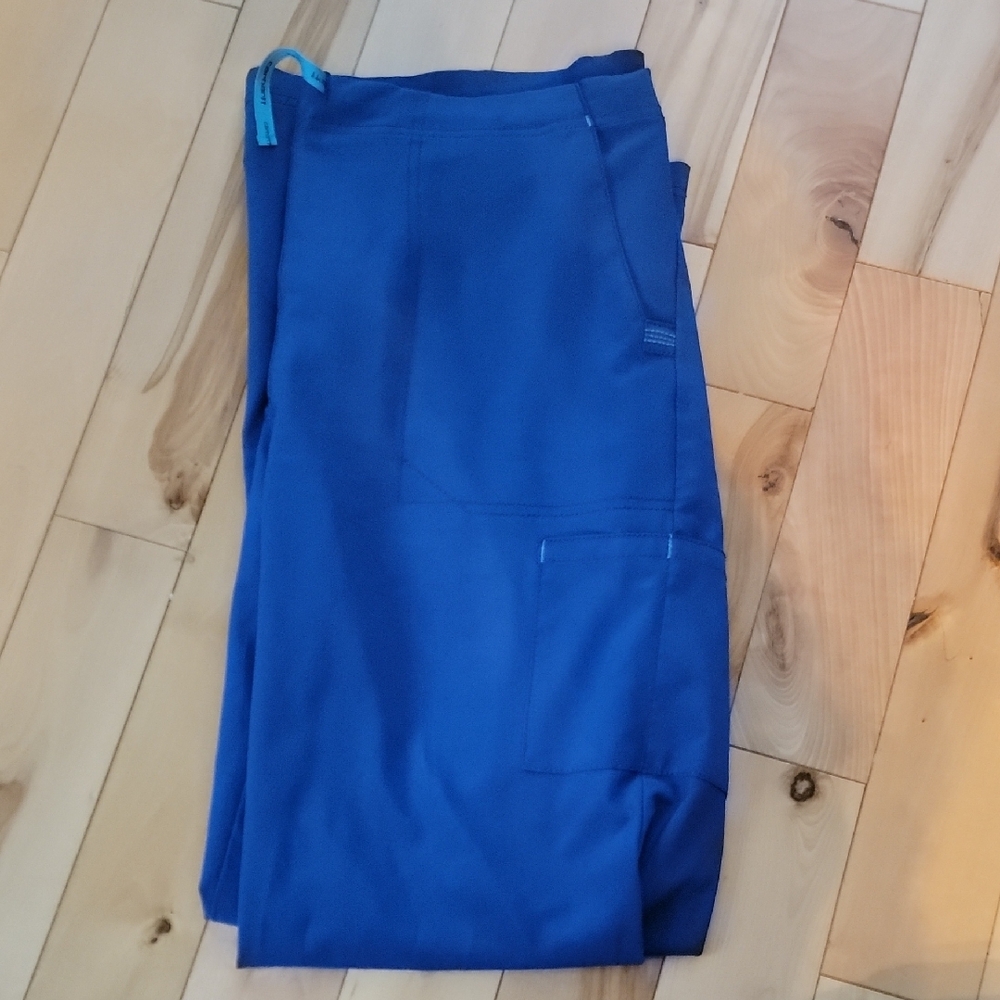 Blue Straight Leg Scrub Pants